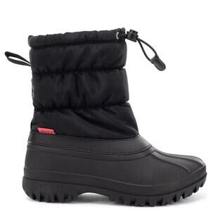 Chooka Women's Black Nylon Puffer Snow Boots Size 6
